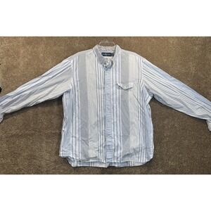 RALPH LAUREN Men's Cotton Button Down Vertical Stripes - XXL